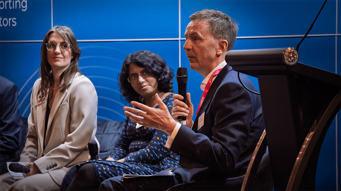 Ian Jeffery and a panel of solicitors speak at the Bristol bicentenary event.