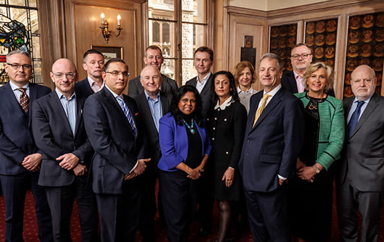 Law Society Board members in the Law Society’s Hall, London.