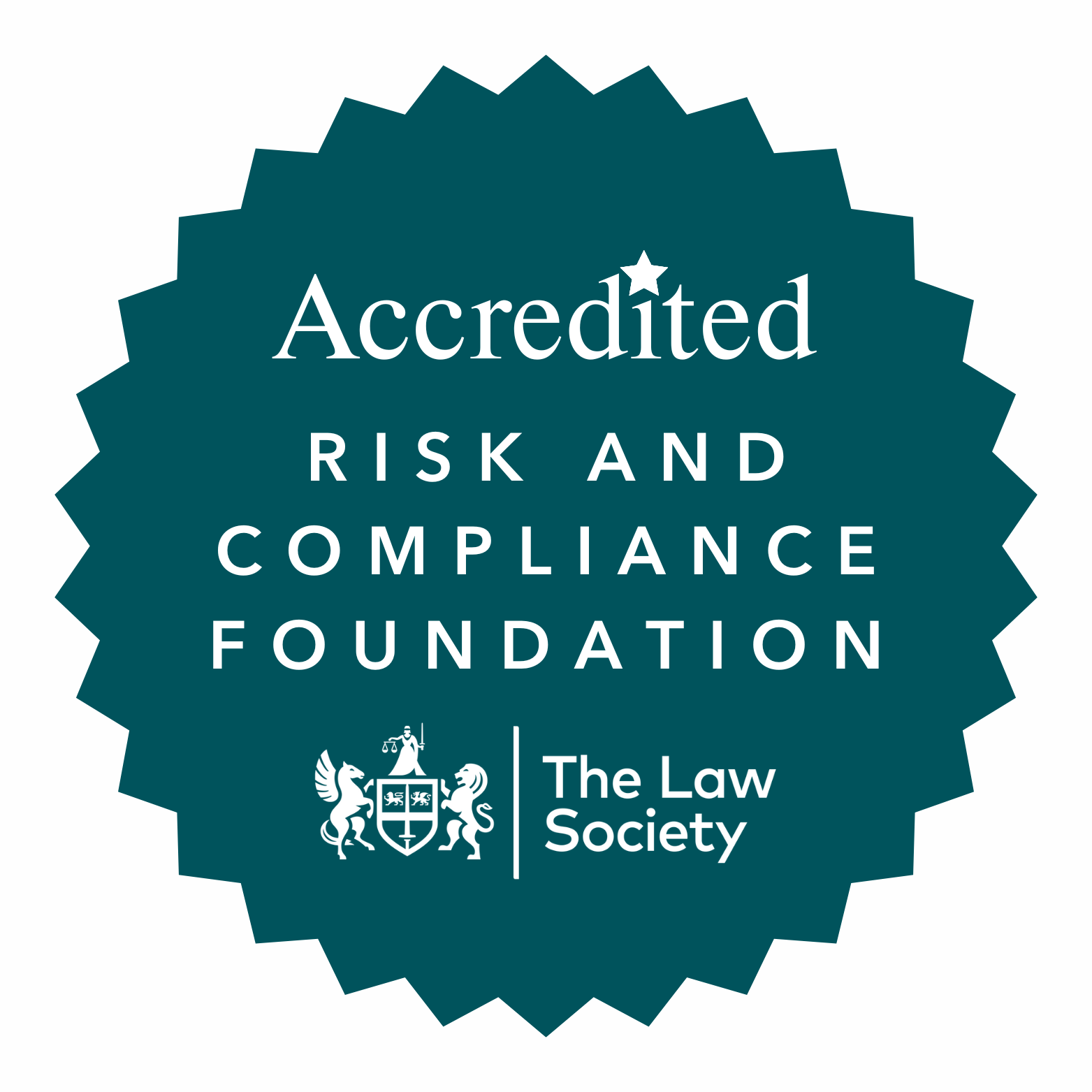 Risk and Compliance Foundation logo. Accredited by the Law Society.