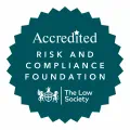 Risk and Compliance Foundation logo. Accredited by the Law Society.