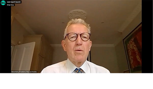 Simon Davies, former president of the Law Society, launches report by the Bridge Group on social mobility in legal sector