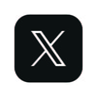 X logo, white x on a black backgorund.