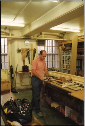 Richard Hopkins in his role as a carpenter.