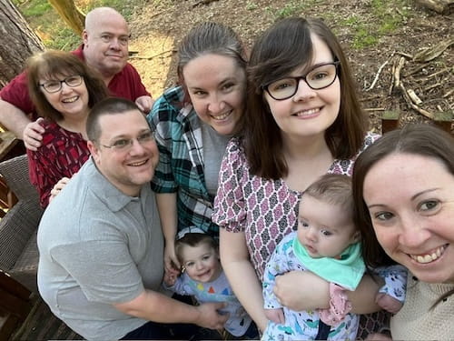 Richard Hopkins with his family. 