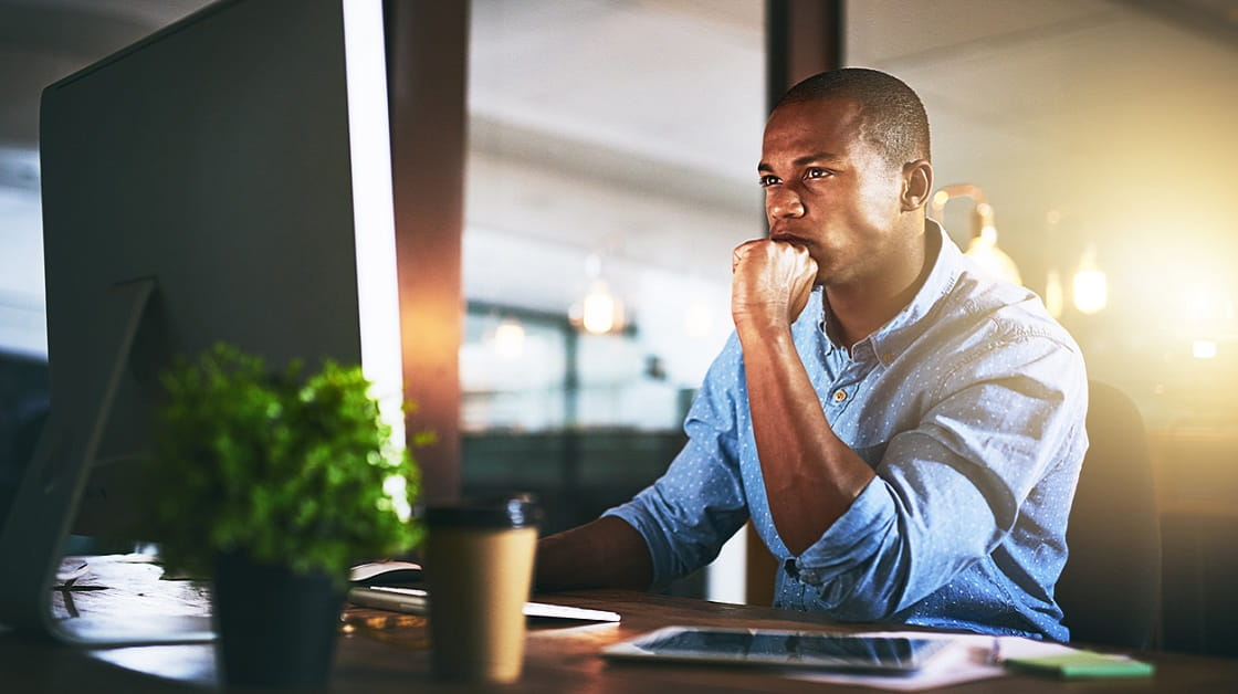 Solicitor working late