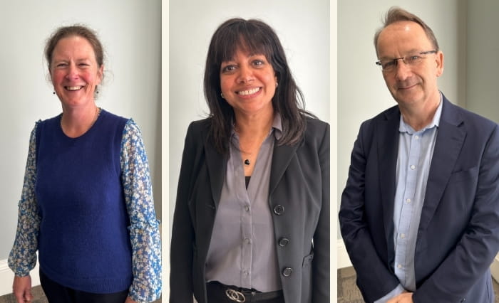 Sophie Gould, Susan Glenholme and Anthony Kenny.